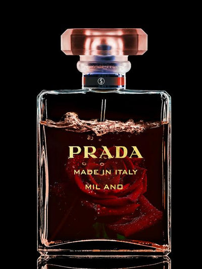 Prada parfum wandlijst 60x80